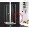 Душевой уголок CEZARES BERGAMO-W-R-2-90-ARCO-C-Cr-IV
