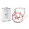 Душевой уголок CEZARES BERGAMO-W-R-2-90-ARCO-C-Cr-IV