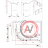 Душевой уголок CEZARES BERGAMO-W-RH-1-120/100-ARCO-C-Cr-L-IV