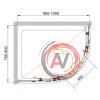 Душевой уголок CEZARES ECO-O-RH-2-100/80-C-Cr