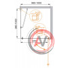 Душевой уголок CEZARES ELENA-W-A-1-90-C-Cr