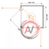 Душевой уголок CEZARES ELENA-W-A-2-80-C-Cr