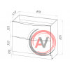 Раковина из литьевого мрамора BelBagno BB900/450-LV-MR-AST