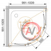 Душевой уголок CEZARES PRATICO-R-2-90-C-Cr