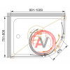 Душевой уголок CEZARES PRATICO-RH-2-120/80-P-Cr