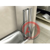 Шторка на ванну CEZARES PRATICO-V-5-120/140-P-Cr-R