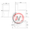 Чаша напольного унитаза BelBagno ROMANO BB248CPR-P