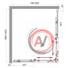 Душевой уголок BelBagno SELA-AH-2-120/90-P-Cr