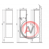 Шкаф подвесной BelBagno ENERGIA-N-1700-2A-SC-BL-L Bianco Lucido