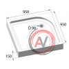 Акриловый поддон BelBagno TRAY-BB-A-95-15-W