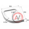 Акриловый поддон BelBagno TRAY-BB-R-95-550-15-W