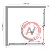 Душевой уголок BelBagno UNO-A-2-80-C-Cr