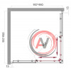 Душевой уголок BelBagno UNO-A-2-80-C-Cr