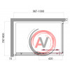 Душевой уголок BelBagno UNO-AH-1-120/80-P-Cr