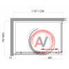 Душевой уголок BelBagno UNO-AH-1-120/80-P-Cr