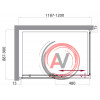 Душевой уголок BelBagno UNO-AH-1-120/80-P-Cr