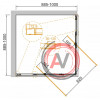 Душевой уголок CEZARES VARIANTE-A/AH-2-90/100-C-Cr