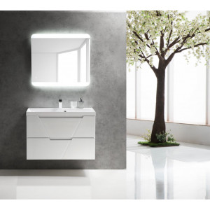 База под раковину подвесная BelBagno VITTORIA-900-2C-SO-BL Bianco Lucido