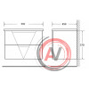База под раковину подвесная BelBagno VITTORIA-900-2C-SO-BL Bianco Lucido