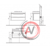 База под раковину подвесная BelBagno ANCONA-N-1200-2C-SO-RW Rovere Moro