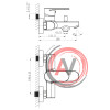 Смеситель для ванны и душа BelBagno LOYD LOY-VASM-CRM
