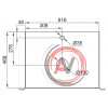База под раковину подвесная BelBagno PIETRA-600-2C-SO-ST Stucco Cemento Leggero