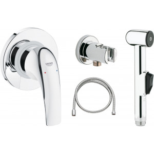 Гигиенический душ Grohe BauCurve 123072 со смесителем, С ВНУТРЕННЕЙ ЧАСТЬЮ