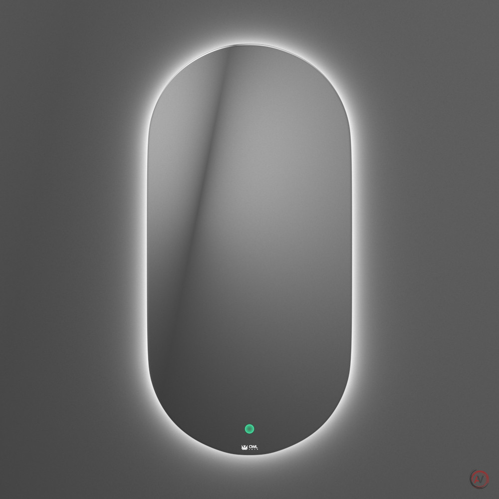 Rusken Зеркало с ореольной LED подсветкой, 400х800