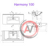 Умывальник мебельный MYJOYS Harmony 100