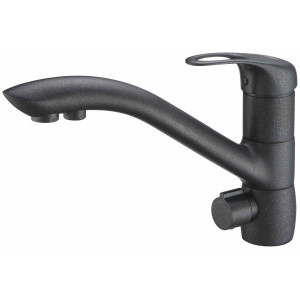 Смесители для кухни ZR 404 KF ЧЕРНЫЙ МЕТАЛЛ ZorG Sanitary