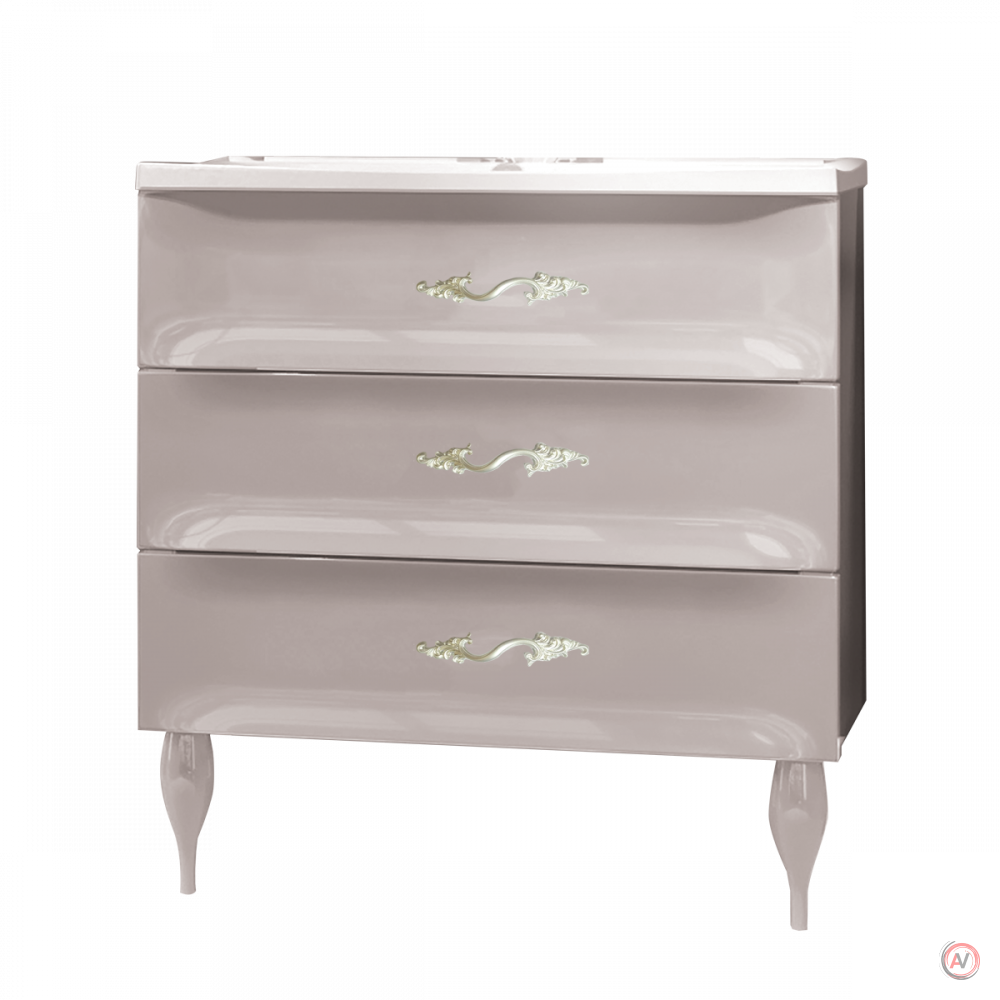 Тумба с раковиной Lumier 75Н 3в.я. White