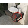 тумба GRUNGE LOFT 100П 1в.я Бетон темно-серый без умывальника