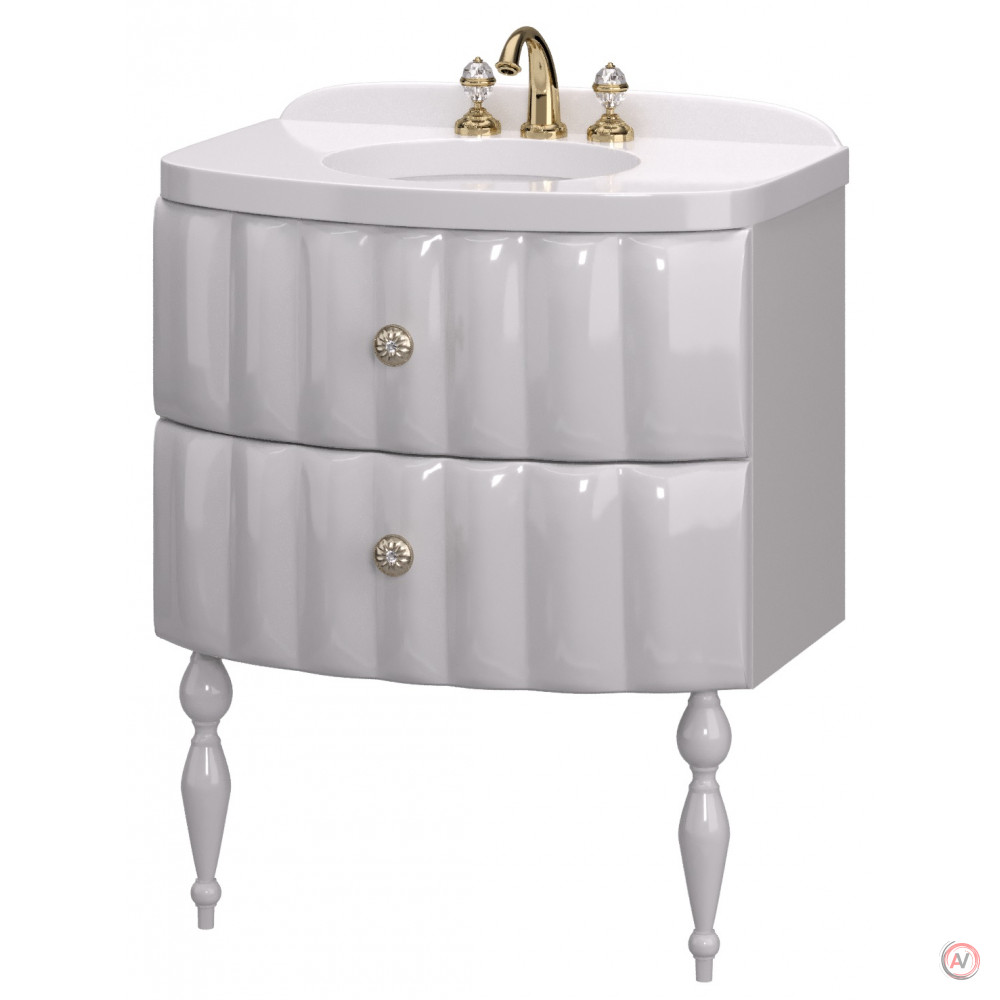 Тумба с раковиной Pearl 70 White