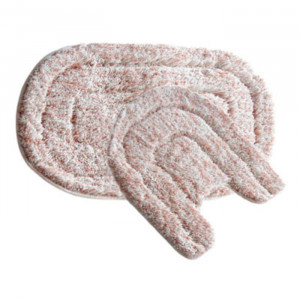 Набор ковриков для ванной комнаты, 50*80+50*50 см, микрофибра, ID, pink illusion, MID233MS