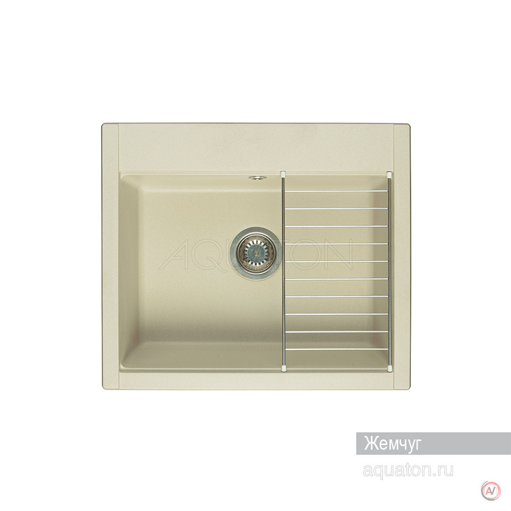 Мойка для кухни Aquaton Делия 60 прямоугольная жемчуг 1A715232LD240