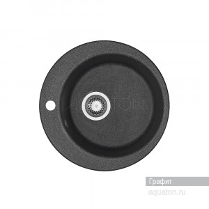 Мойка для кухни Aquaton Иверия круглая графит 1A711032IV210