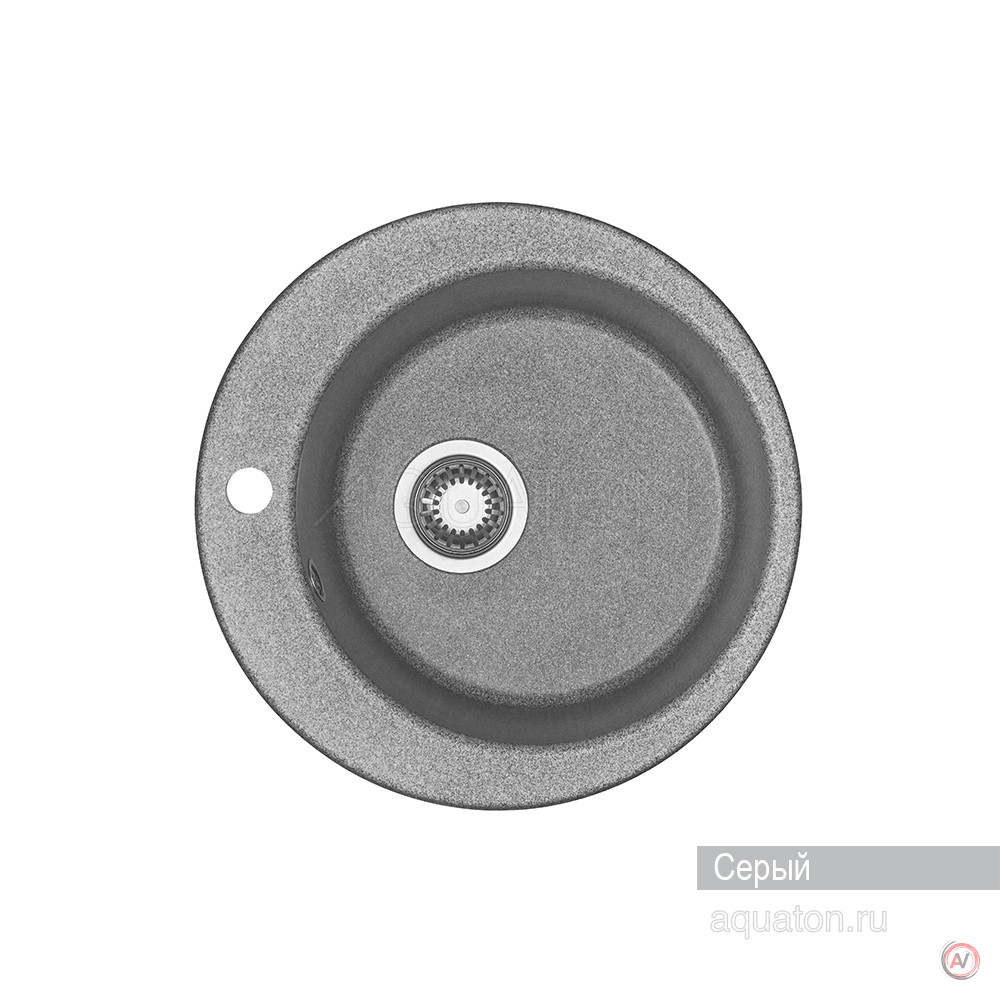 Мойка для кухни Aquaton Иверия круглая серая 1A711032IV230