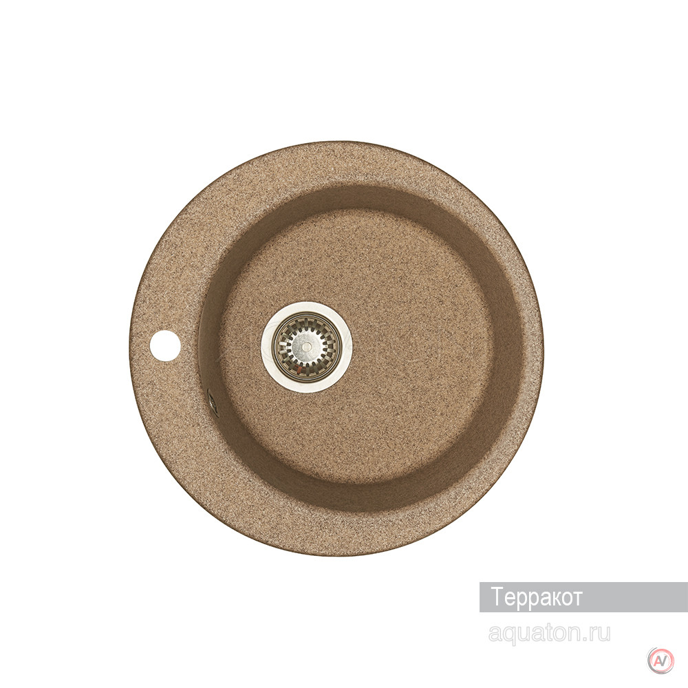 Мойка для кухни Aquaton Иверия круглая терракотовая 1A711032IV270