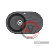 Мойка для кухни Aquaton Паола круглая с крылом графит 1A714032PA210