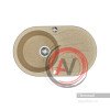 Мойка для кухни Aquaton Паола круглая с крылом песочная 1A714032PA220