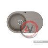 Мойка для кухни Aquaton Паола круглая с крылом серый шелк 1A714032PA250