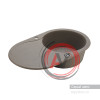 Мойка для кухни Aquaton Паола круглая с крылом серый шелк 1A714032PA250