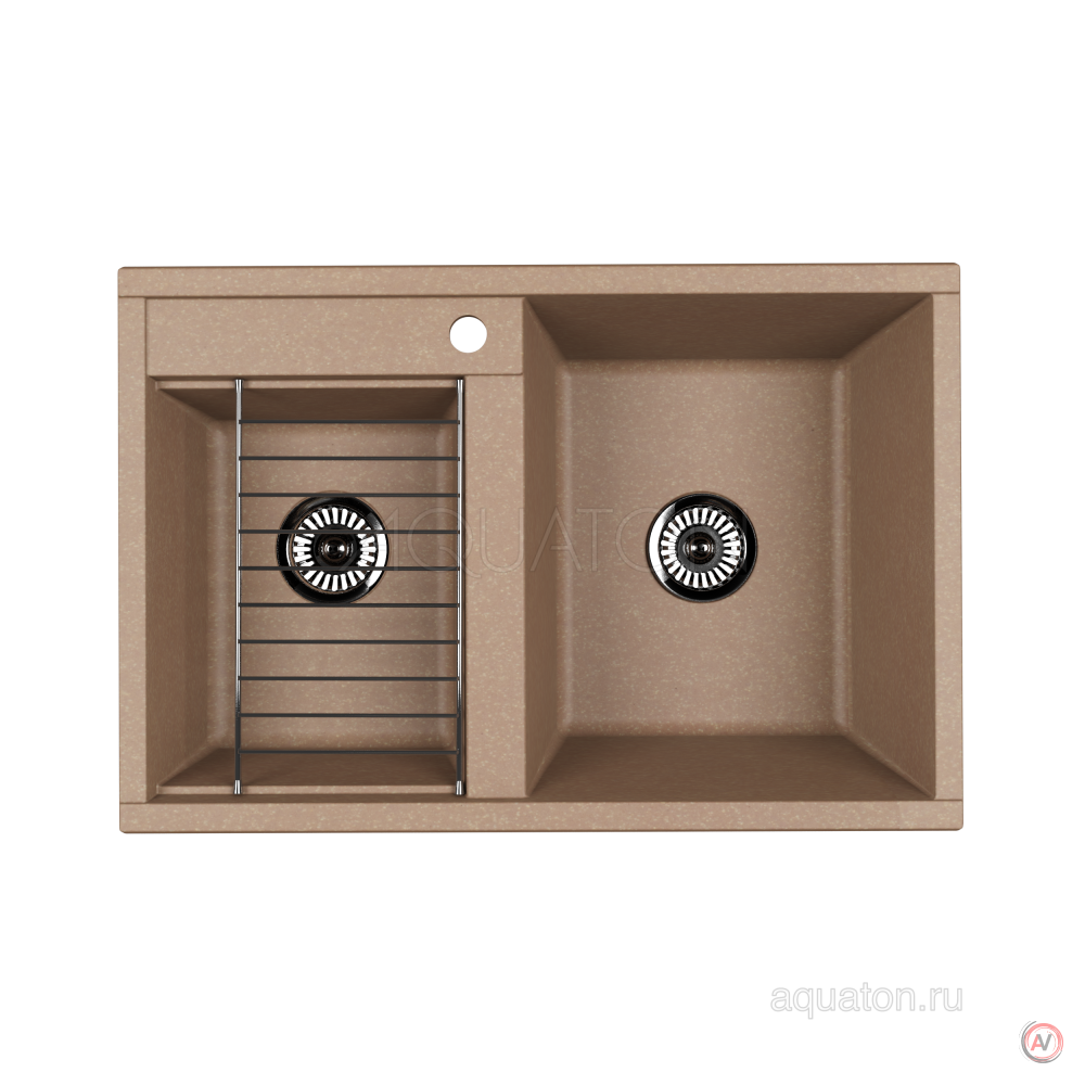 Мойка для кухни Aquaton Делия 78 DBL 2 чаши латте 1A723132DE260