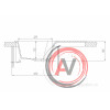 Мойка для кухни Aquaton Монца прямоугольная с крылом латте 1A716032MC260