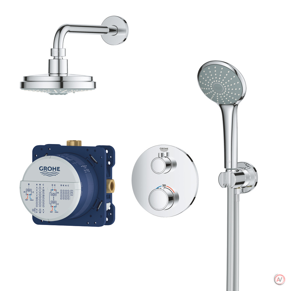 Душевой комплект Grohe Grohtherm 34735000 С ВНУТРЕННЕЙ ЧАСТЬЮ, с термостатом