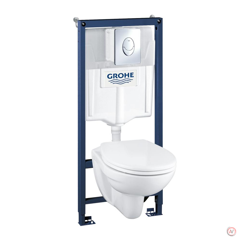 Комплект Grohe Solido 39192000 подвесной унитаз + инсталляция + кнопка