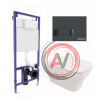 Инсталляция NOVUM 525, кнопка L6, унитаз STRATI Rimless, сиденье дюропласт Strati Slim SO