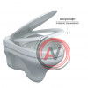 Унитаз BERGES подвесной ALBIT S Rimless 52 см сиденье Optim SO, микролифт быстросъем