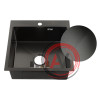 Мойка FABIA PROFI Decor 50503DG графит врезная 50х50