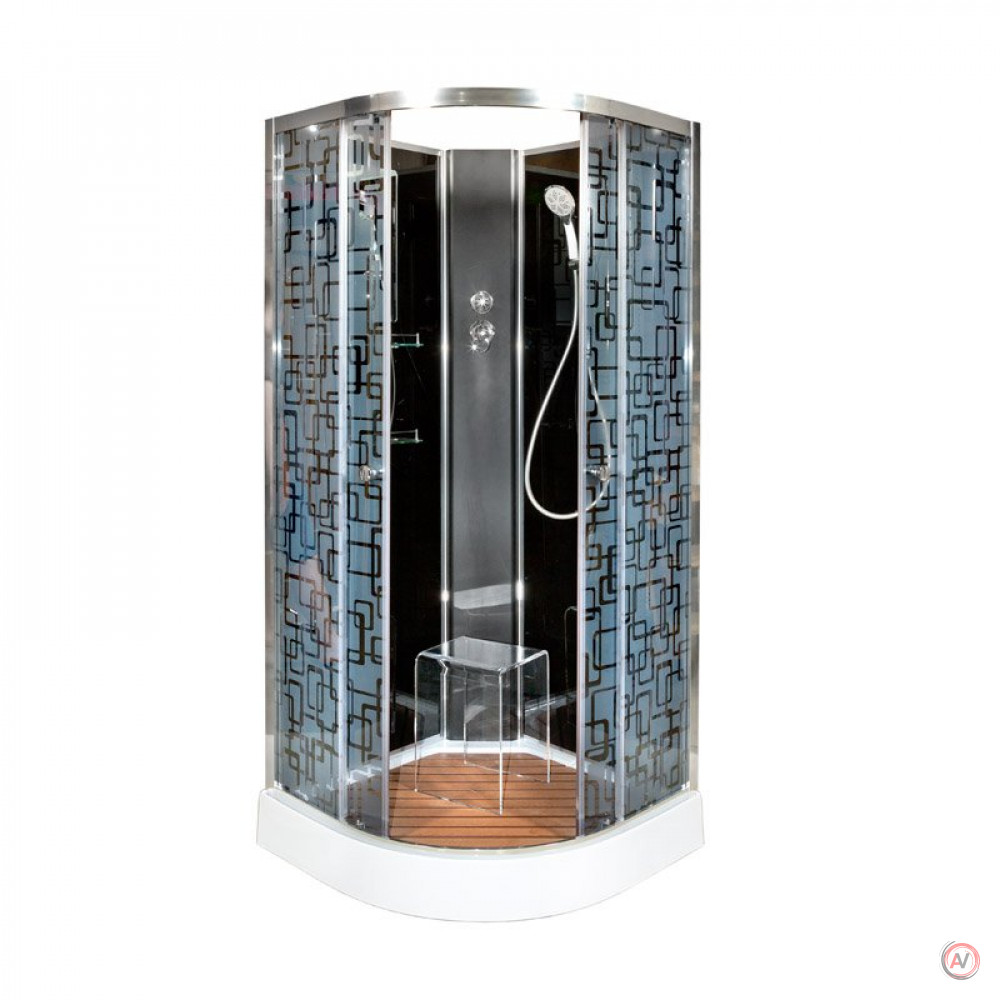 Душевая кабина Deto BM1510N без крыши BLACK